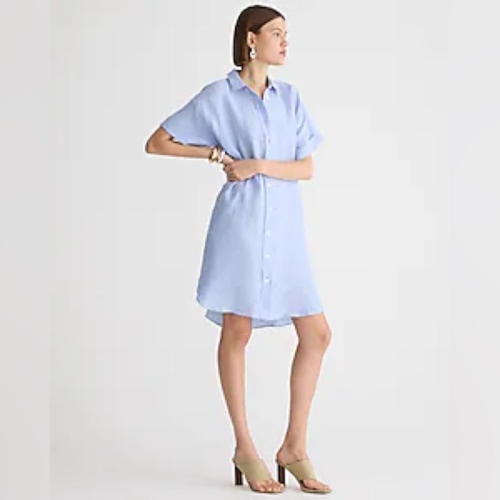 J.Crew Capitaine shirtdress in linen BY784